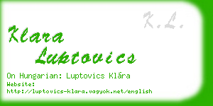 klara luptovics business card